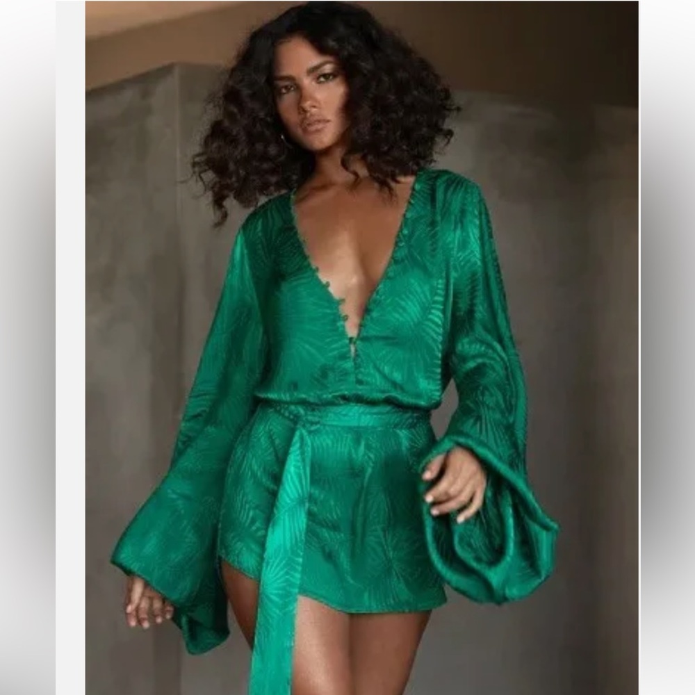 NWT Rat & Boa Harlequin Dress Green Rat Boa Xs